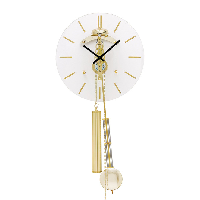 Mechanische Uhr mit Pendel Messinglackiert