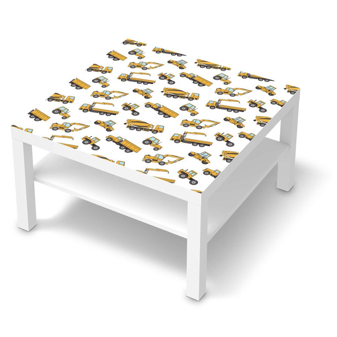 Möbelfolie IKEA Lack Tisch 78x78cm - Working Cars- Bild 1