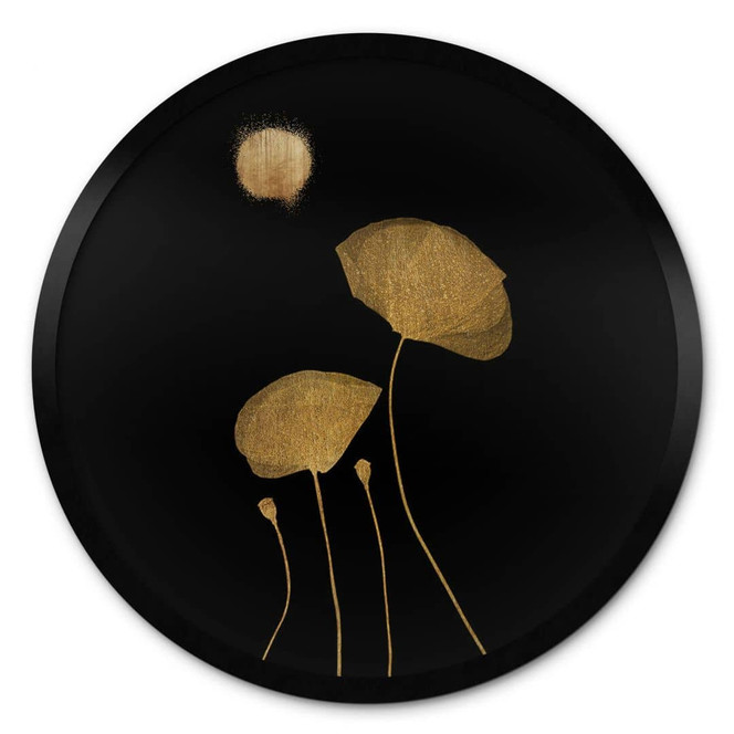 Poster Kubistika - Mondschein Tänzer - Rund