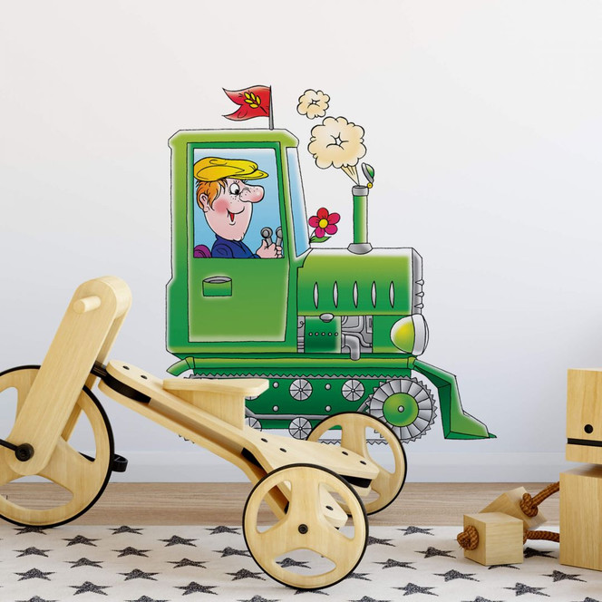 Wandsticker Planierraupe