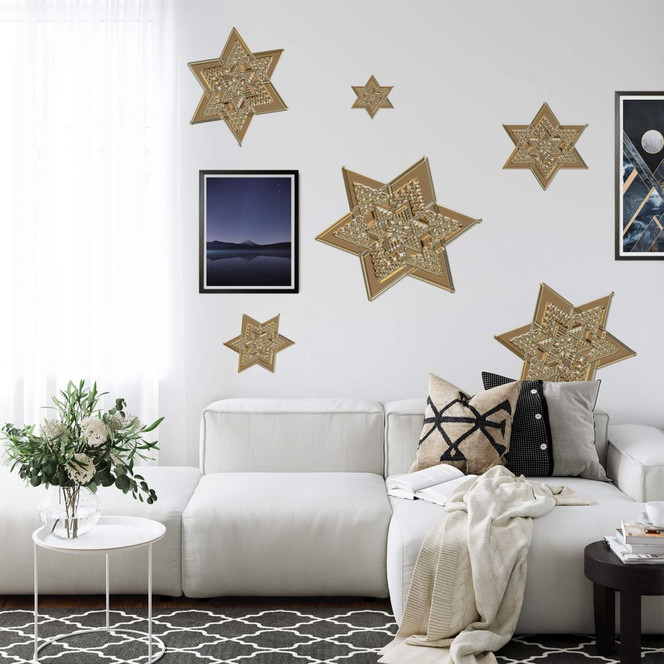 Wandtattoo Metallic Star Gold