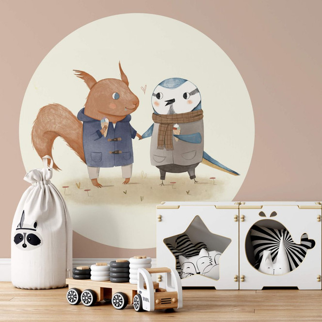 Fototapete Loske - Eiscreme - Rund - Selbstklebend/Vlies