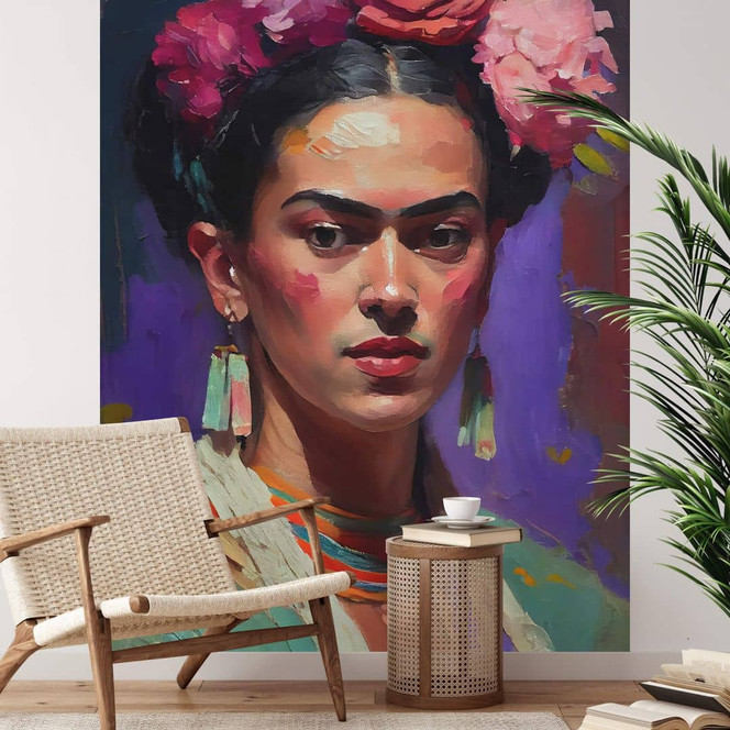 Fototapete Treechild - Portrait von Frida Kahlo