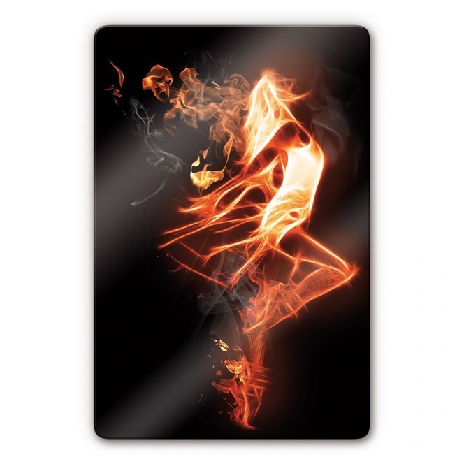 Glasbild Flammentänzer