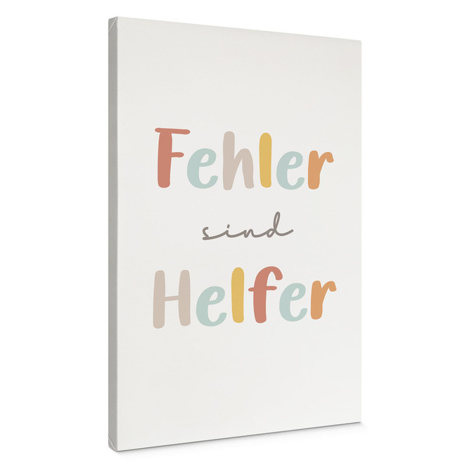 Leinwandbild - Affirmation "Fehler sind Helfer" für das Kinderzimmer