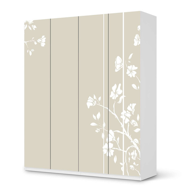 Möbelfolie IKEA Pax Schrank 236cm Höhe - 4 Türen - Florals Plain 3- Bild 1