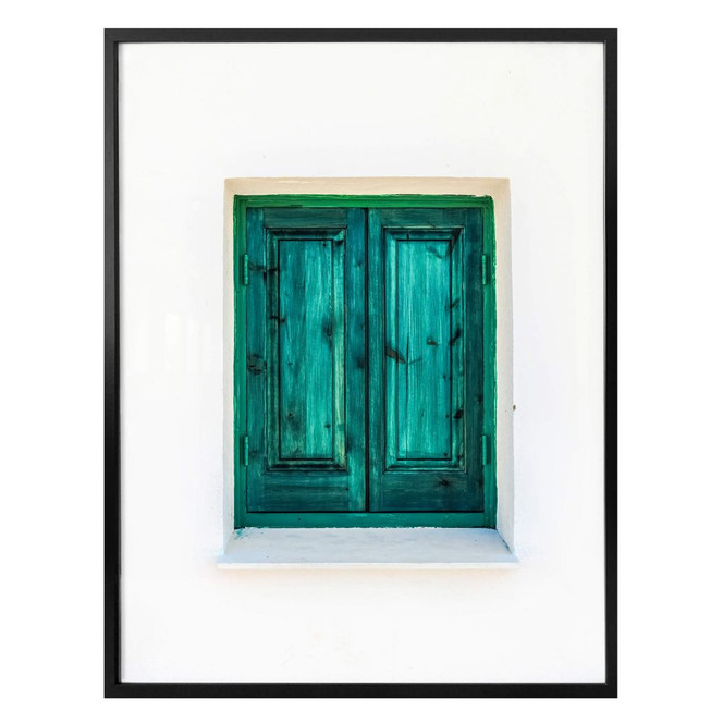 Poster Das türkise Fenster