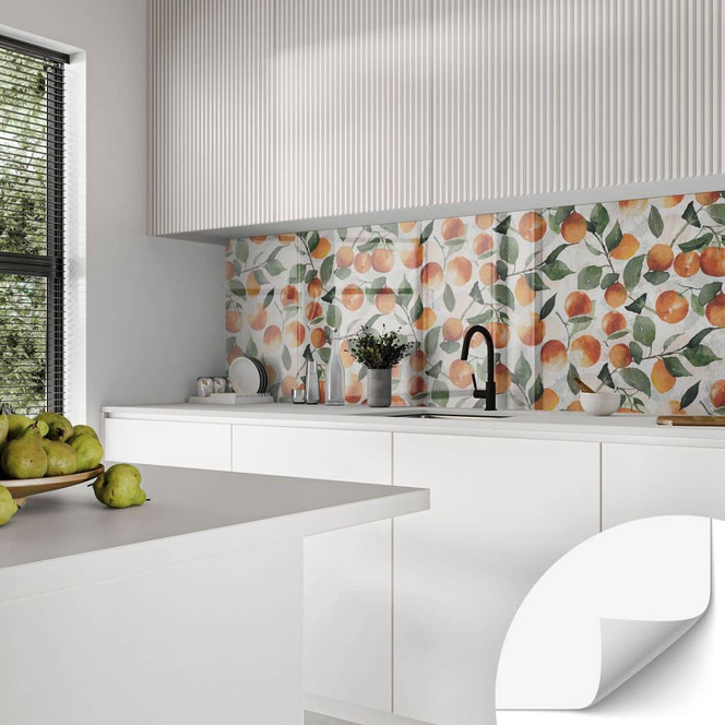 Selbstklebende Küchenrückwand Fruchtige Mandarinen - UN Designs