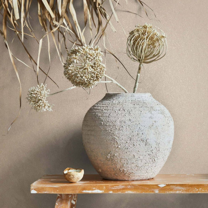 Vliestapete Uni, Struktur Uni Modern matt in Beige