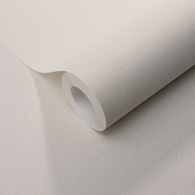 Vliestapete Unitapete mit feiner Längstruktur  in creme