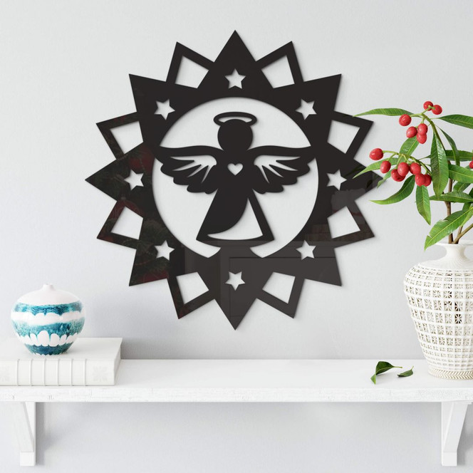 Acryldeko Engel im Stern