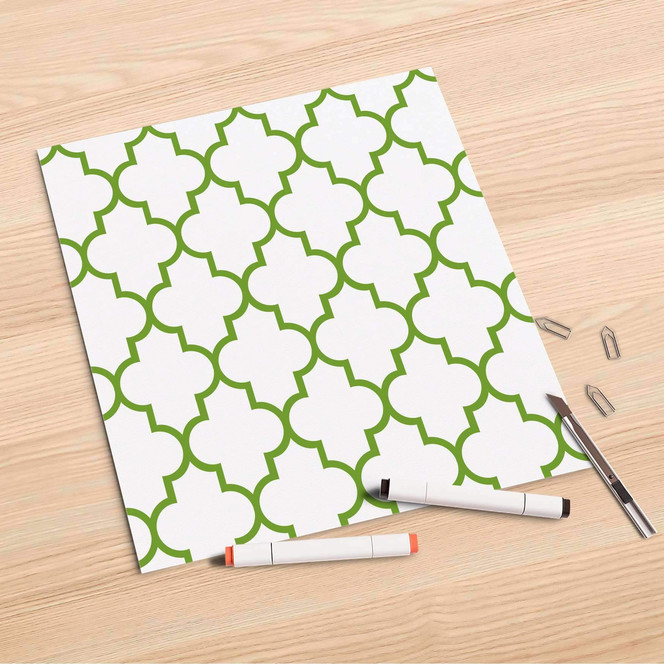 Folienbogen (30x30cm) - Retro Pattern - Grün- Bild 1