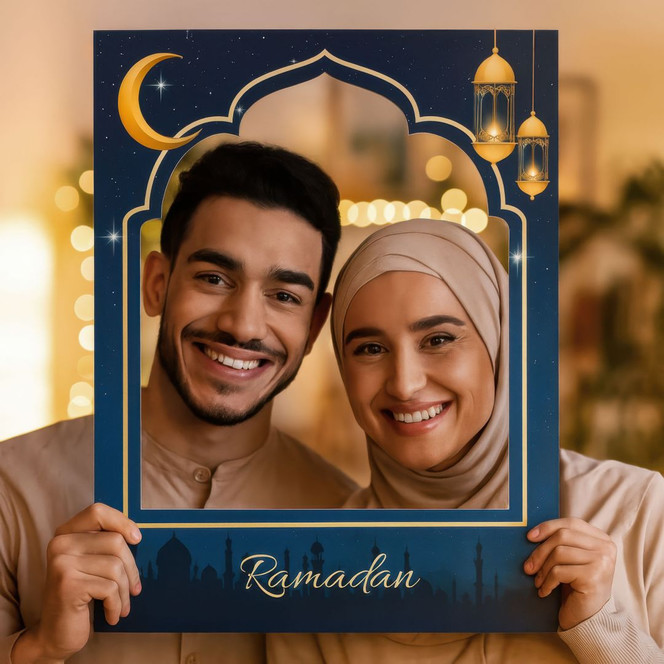 Fotorahmen Ramadan Mubarak Moschee - personalisierbar