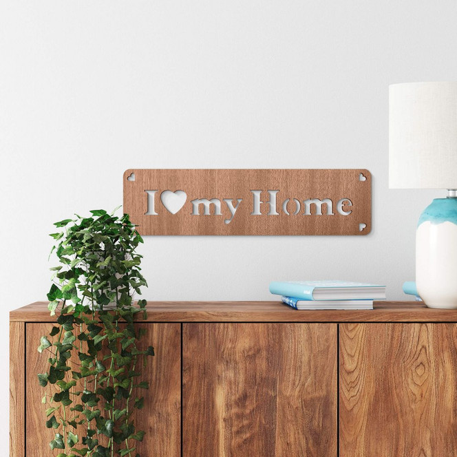 Holzdeko Mahagoni - I love my home