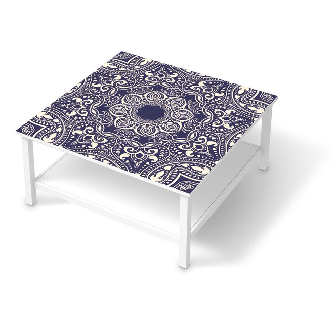 Klebefolie IKEA Hemnes Tisch 90x90cm - Blue Mandala- Bild 1