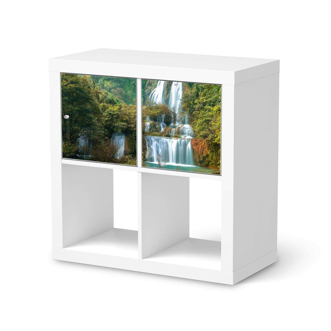 Möbelfolie IKEA Kallax Regal 2 Türen (quer) - Rainforest- Bild 1