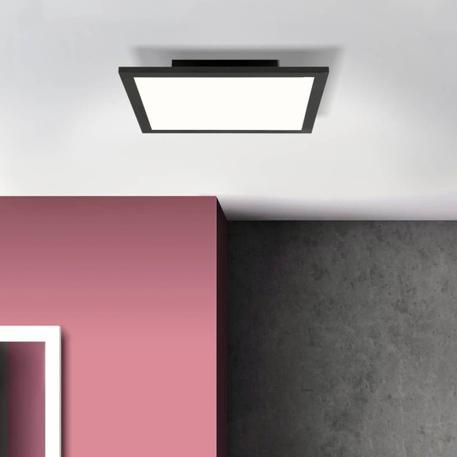 Aufbaupaneel Constantin, schwarz, 29.5 x 29.5 cm, Metall Led panel