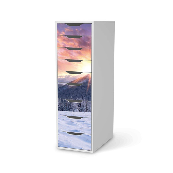 Folie IKEA Alex 9 Schubladen - Zauberhafte Winterlandschaft- Bild 1