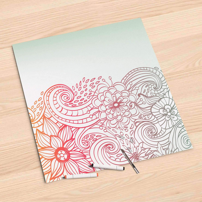 Folienbogen (60x60cm) - Floral Doodle- Bild 1
