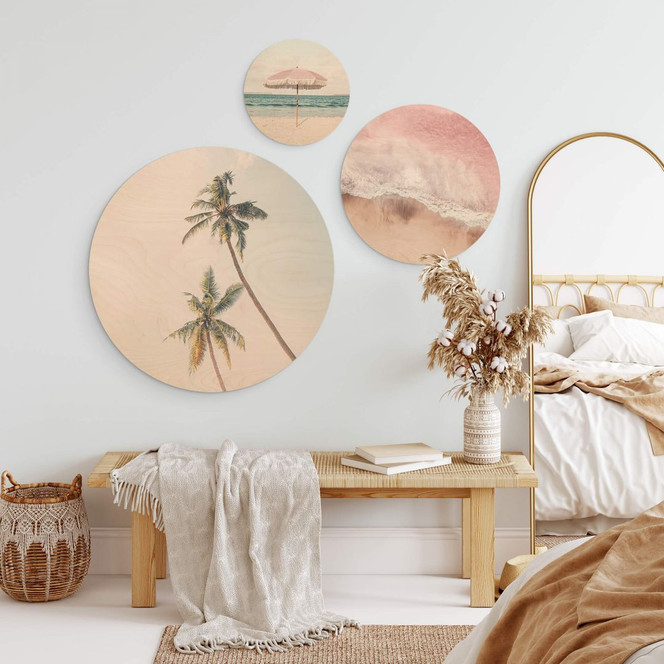 Holzbild Sisi & Seb - Sommergefühle Set - Rund (3-teilig)