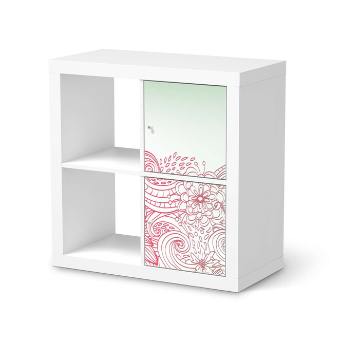 Klebefolie IKEA Expedit Regal 2 Türen (hoch) - Floral Doodle- Bild 1