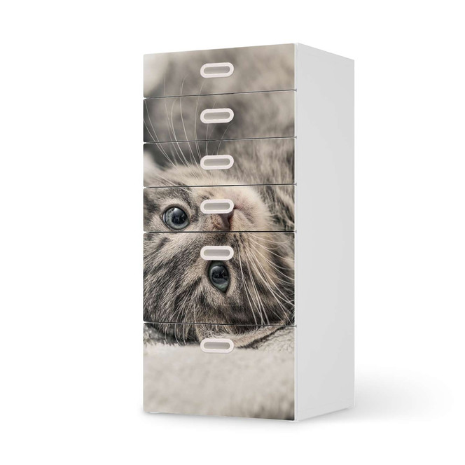 Klebefolie IKEA Stuva / Fritids Kommode - 6 Schubladen - Kitty the Cat- Bild 1
