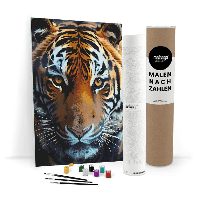 Malen nach Zahlen Leinwandbild - Tiger Talha
