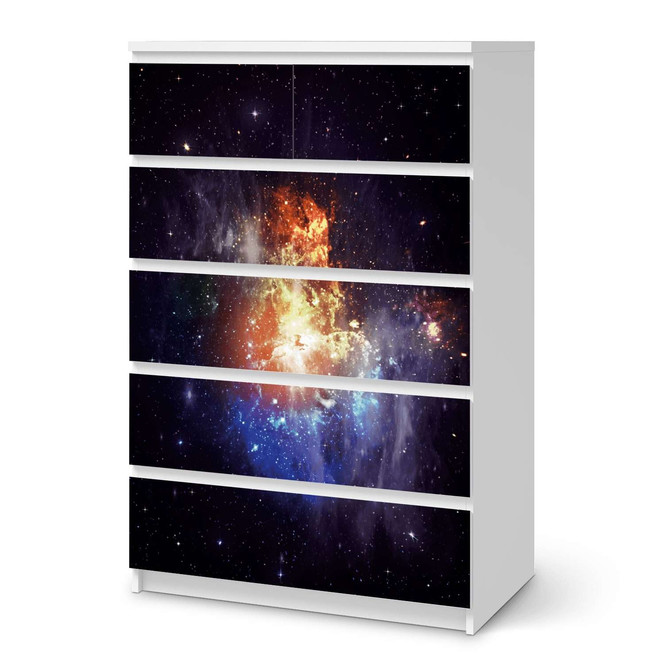 Möbel Klebefolie IKEA Malm Kommode 6 Schubladen (hoch) - Nebula- Bild 1
