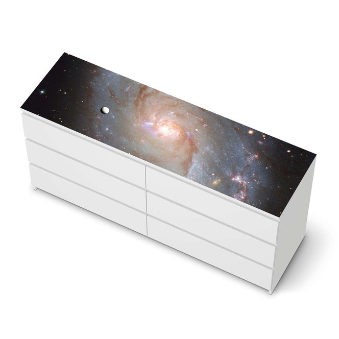 Möbelfolie IKEA Malm Kommode 6 Schubladen (breit) oben - Milky Way- Bild 1