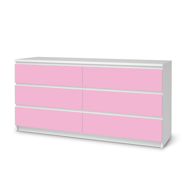 Möbelfolie IKEA Malm Kommode 6 Schubladen (breit) - Pink Light- Bild 1