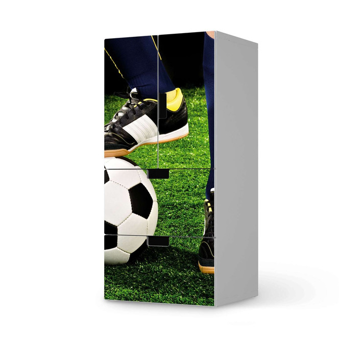 Möbelfolie IKEA Stuva / Malad - 2 Schubladen und 2 kleine Türen - Fussballstar- Bild 1