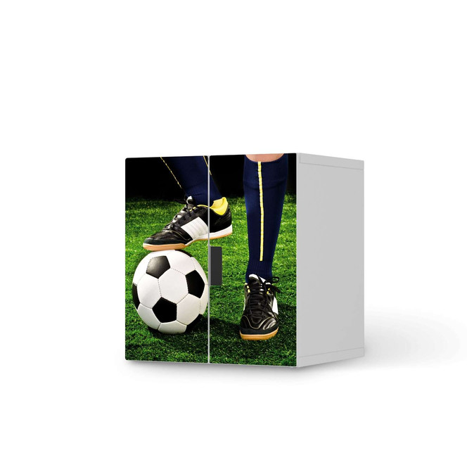 Möbelfolie IKEA Stuva / Malad Schrank - 2 kleine Türen - Fussballstar- Bild 1