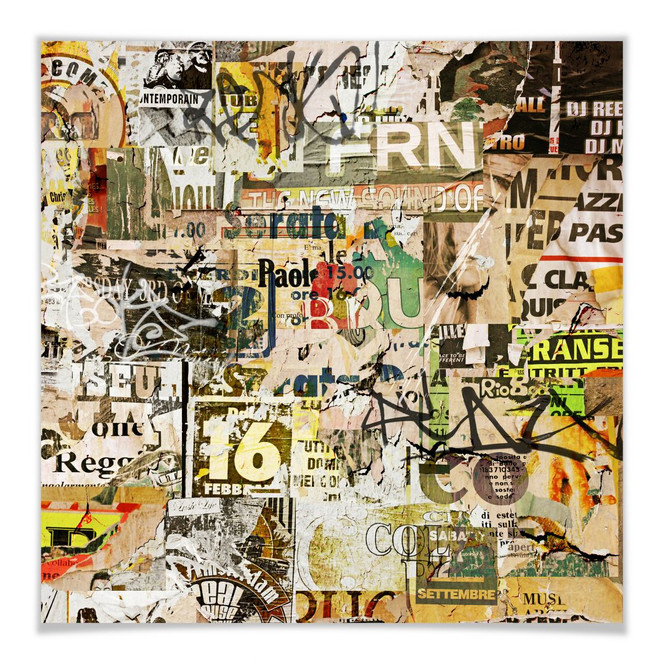 Poster Abgerissene Poster