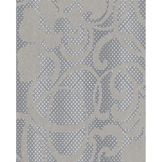 Vliestapete Ornamental Klassisch in Grau , Lounge