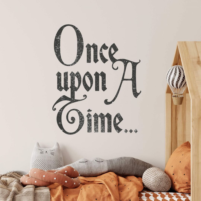 Wandtattoo Once upon a time - Schriftzug Used Look