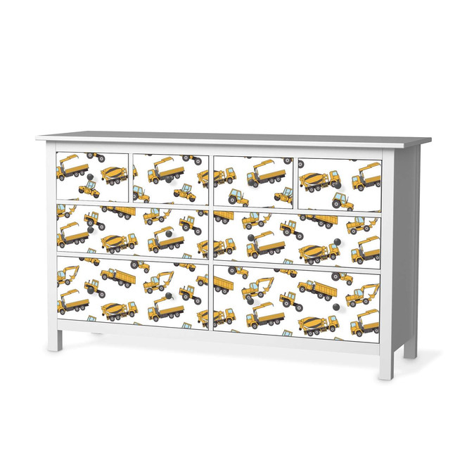 Möbelfolie IKEA Hemnes Kommode 8 Schubladen - Working Cars- Bild 1