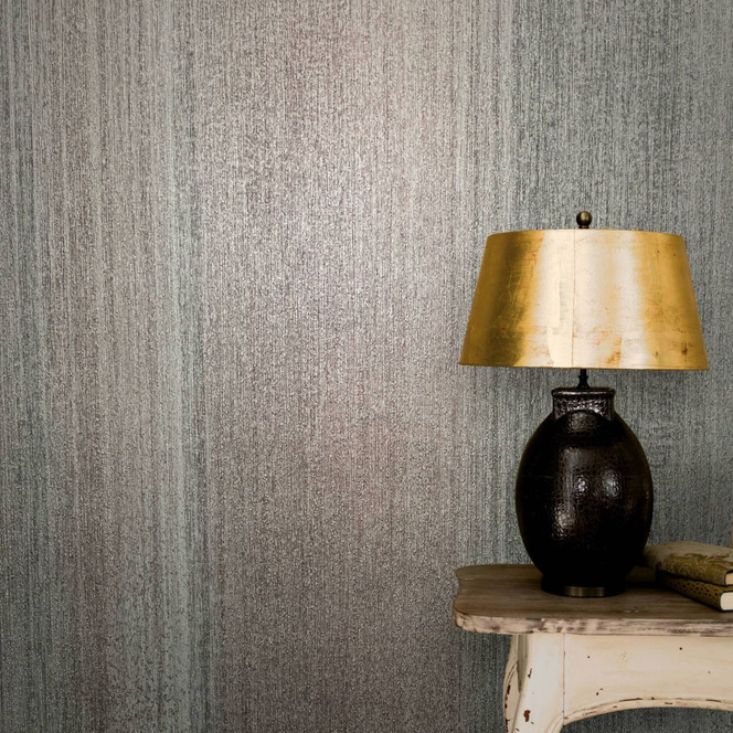 Vliestapete mit Streifen und Linien grau, blau Struktur