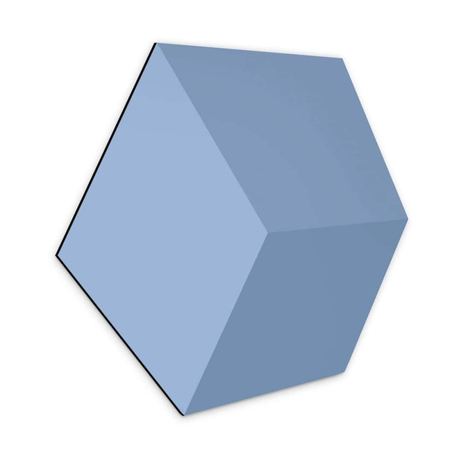 3D Hexagon - Alu-Dibond Blau