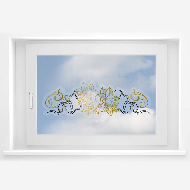 Fensterbild LA Ink Golden Roses