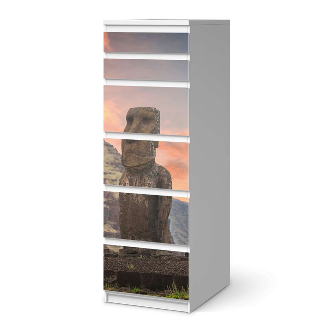 Klebefolie IKEA Malm Kommode 6 Schubladen (schmal) - Easter Island- Bild 1