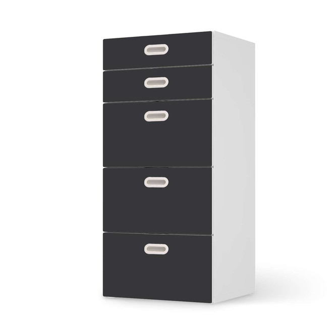 Möbel Klebefolie IKEA Stuva / Fritids Kommode - 5 Schubladen - Grau Dark- Bild 1