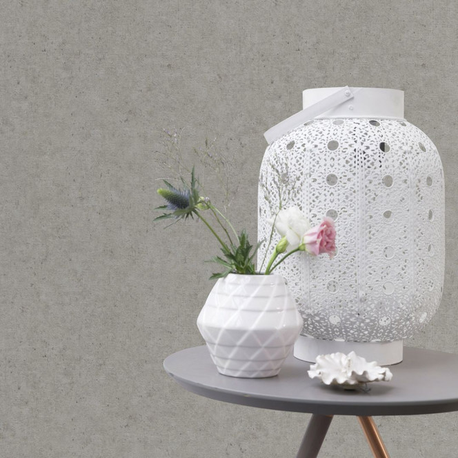 Unitapete, einfarbige Vliestapete Factory V grau