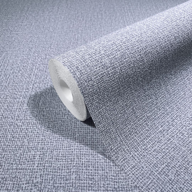 Vliestapete in textilem Uni lila Struktur