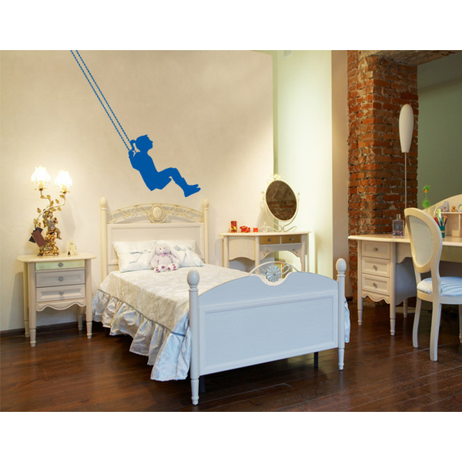 Wandtattoo Mädchen Schaukel