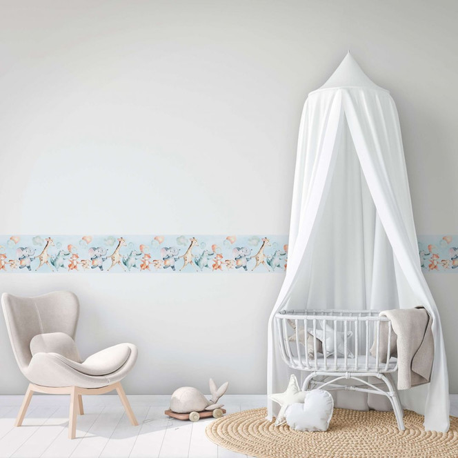 Bordüre, Vliesbordüre Kids Walls blau, beige