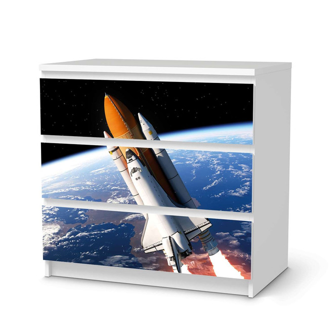 Klebefolie IKEA Malm Kommode 3 Schubladen - Space Traveller- Bild 1