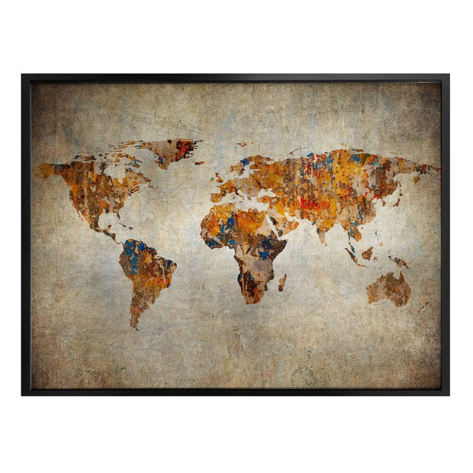 Poster Weltkarte Shabby Chic