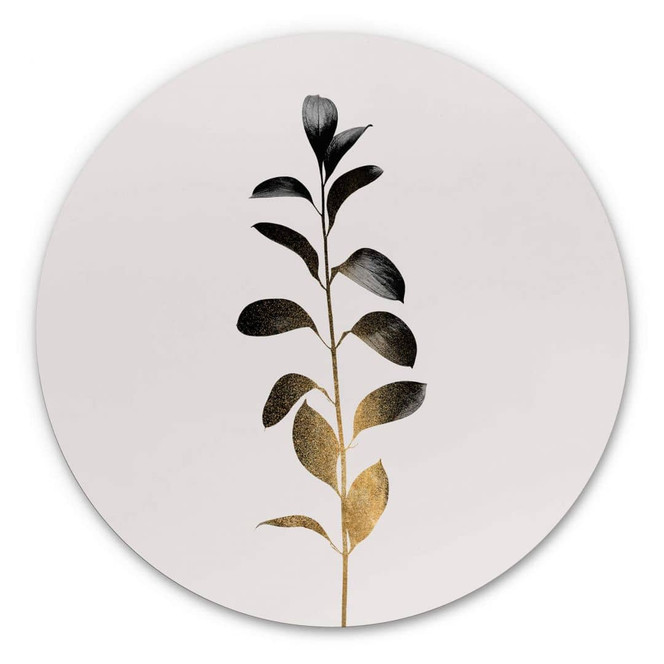 Alu-Dibond Kubistika - Monochromatica - Rund