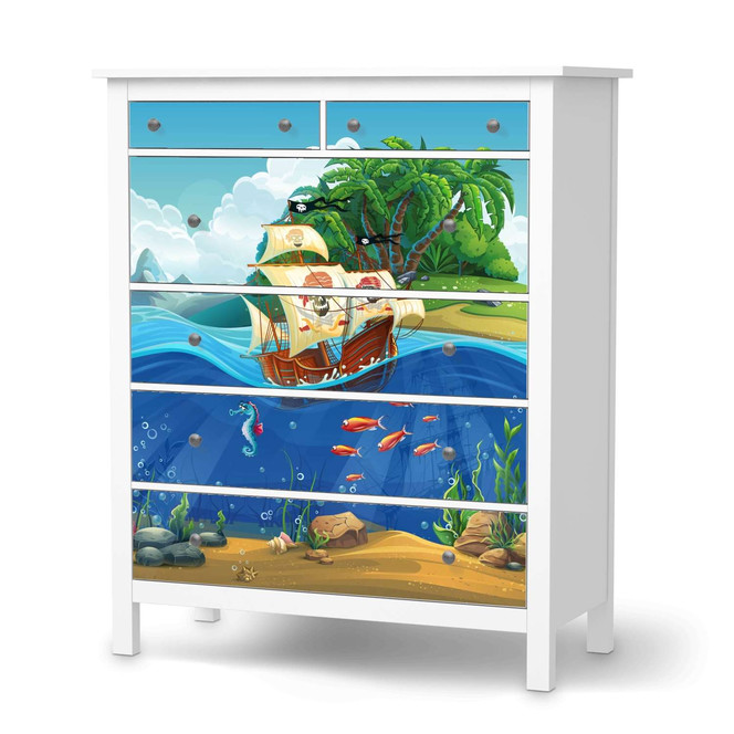Klebefolie IKEA Hemnes Kommode 6 Schubladen - Pirates- Bild 1