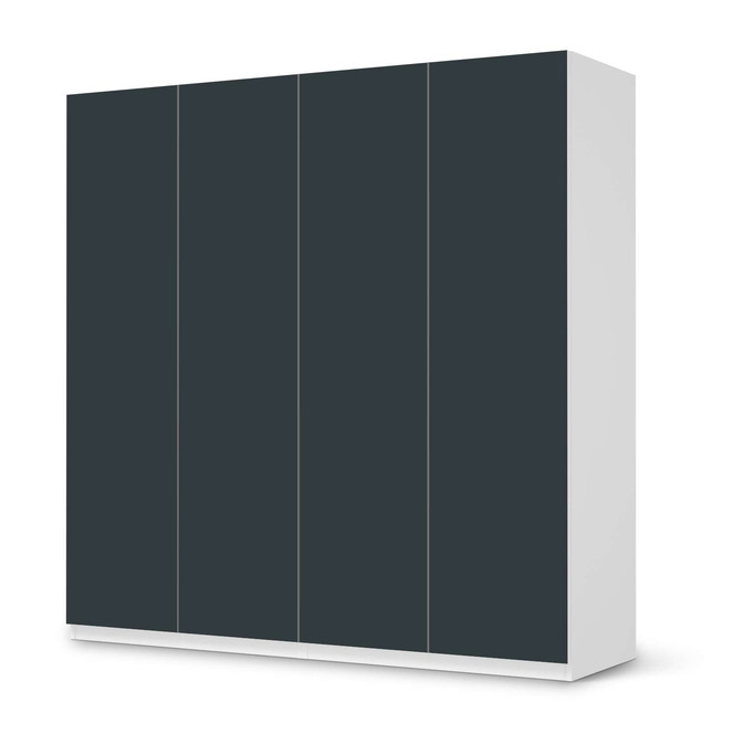 Klebefolie IKEA Pax Schrank 201cm Höhe - 4 Türen - Blaugrau Dark- Bild 1